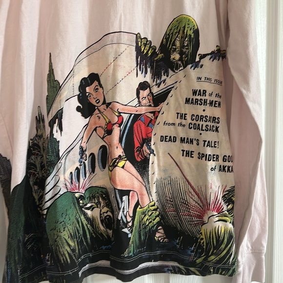 Original Gravity Graphic Long Sleeve Shirt with Comic Print - Picture 2 of 8